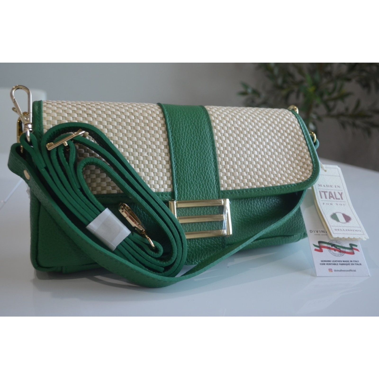 Divina Firenze Shoulder Bag Emerald Green