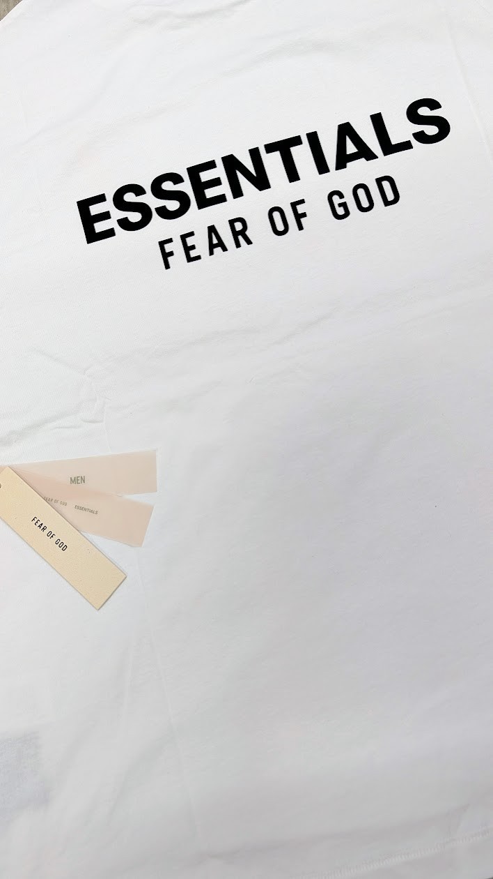 Fear of God Essentials Classic Tee ‘Bright White’ L Size Oversized T-Shirt SS25