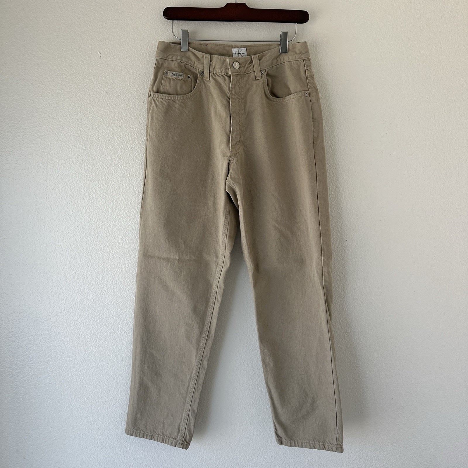 Vintage Calvin Klein Jeans Men’s 32 Tan Made in USA Easy Fit Y2K 90s Denim