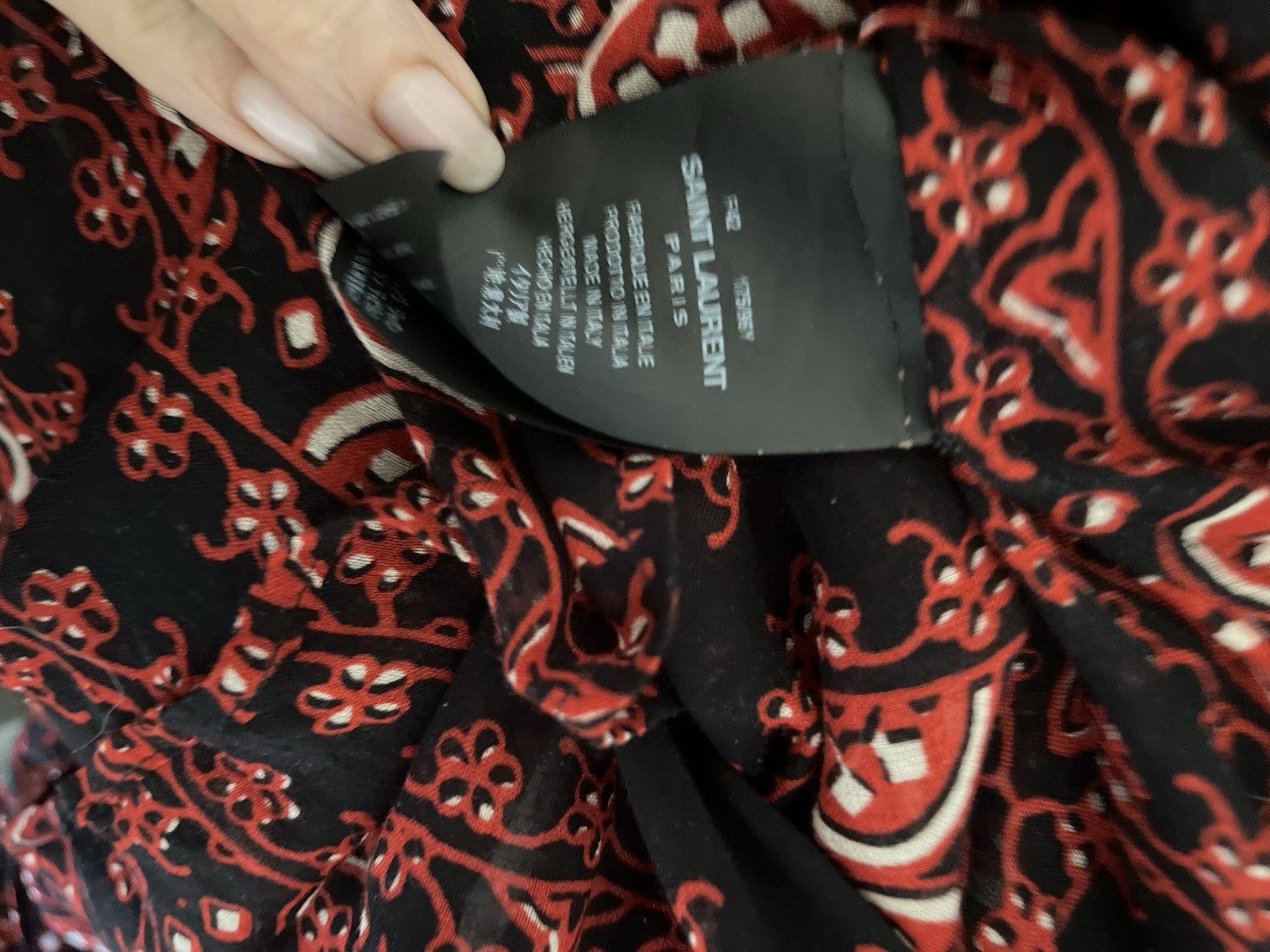 NWOT SAINT LAURENT Oversized Blouse Top O/S $1200 Pristine
