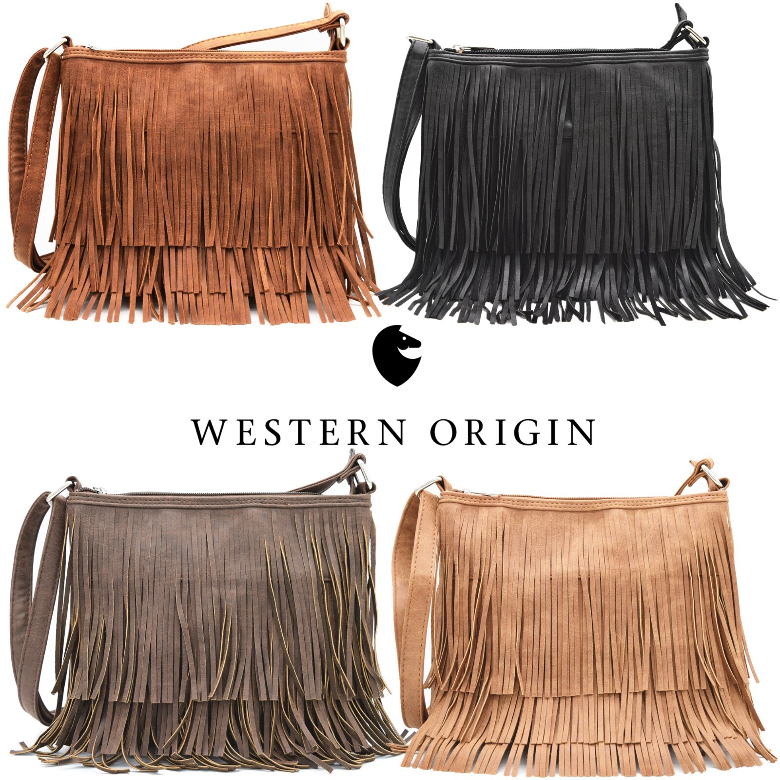 Fringe Crossbody Handbag Women Western Style Concealed Carry Purse Shoulder Bags