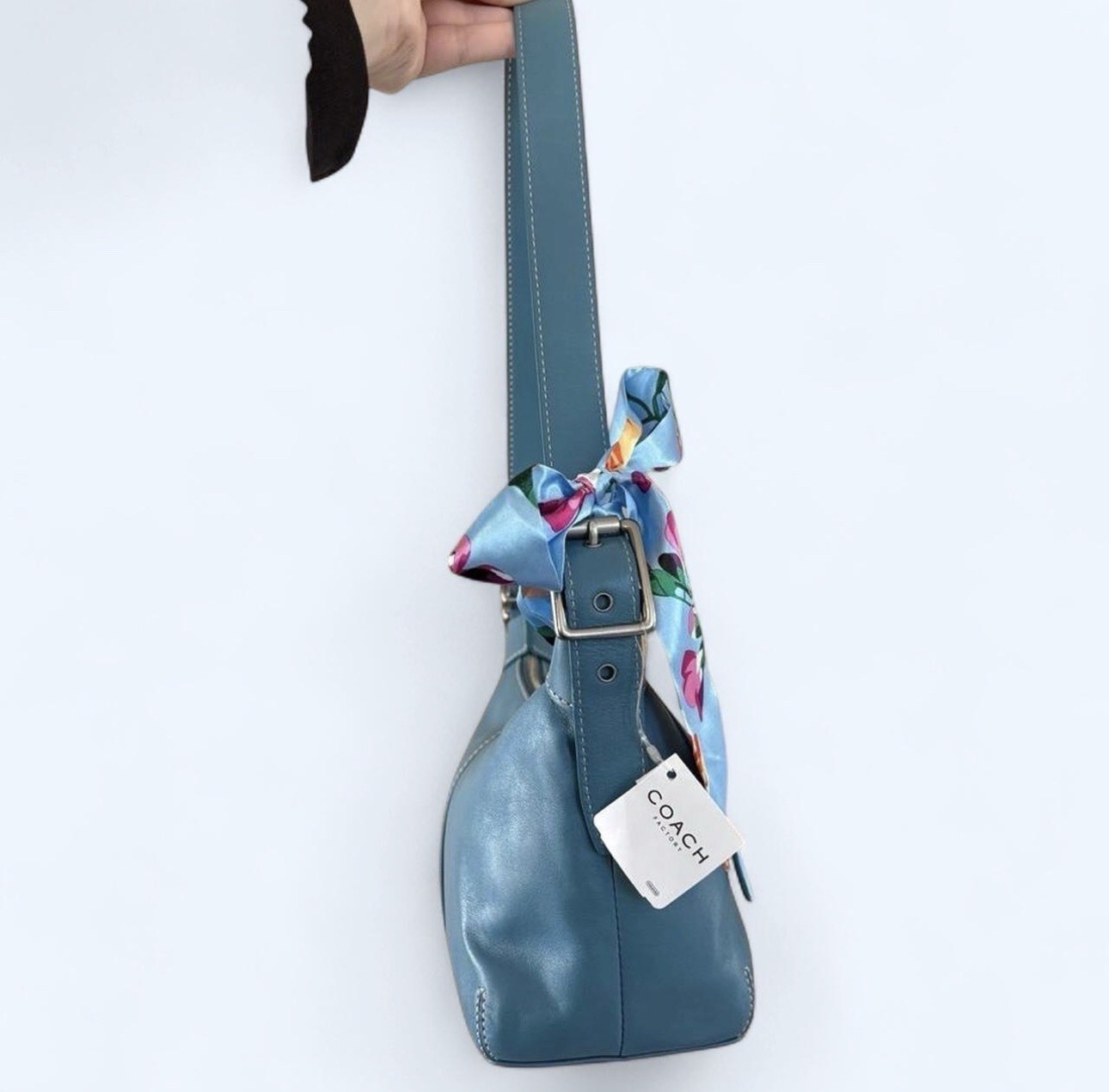 Coach Legacy Demi Hobo 9564 Teal Leather Y2K Shoulder Bag NWT