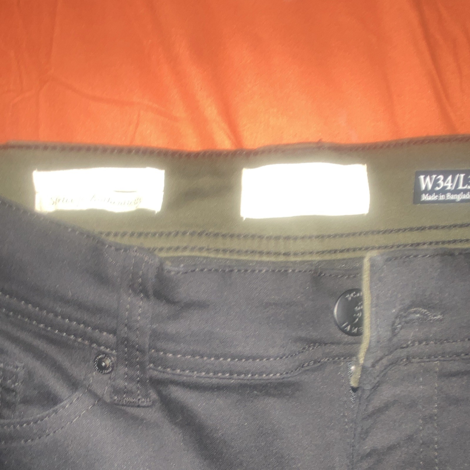 Scott James Men’s Slim Black Denim Jeans Dark Wash Mid Rise Button 5-Pocket