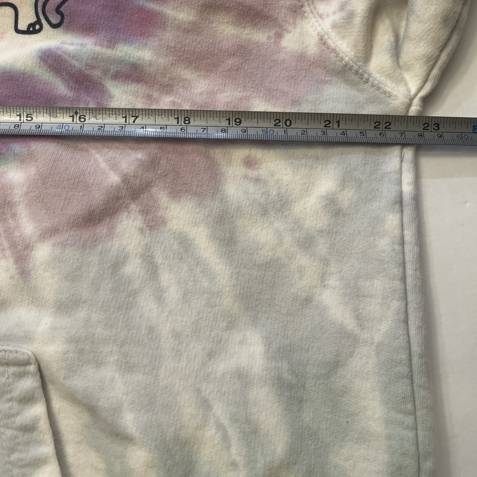 Ivory Ella Tie Dye Hoodie Sweatshirt Size Large Purple /white/pink/blue