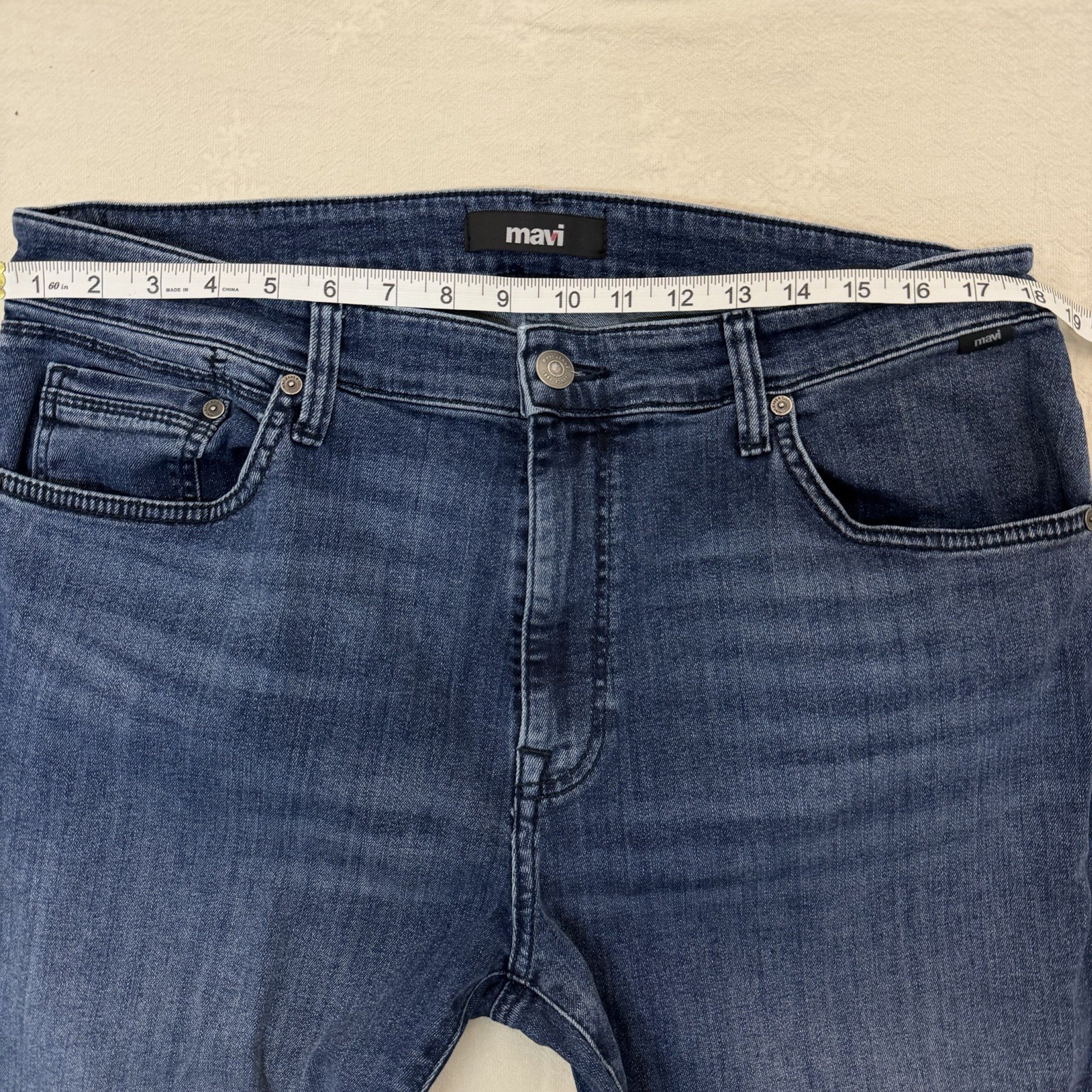 Mavi Zach Jeans Mens 36×30 Blue Straight Leg Stretch Denim Mid Rise Athletic