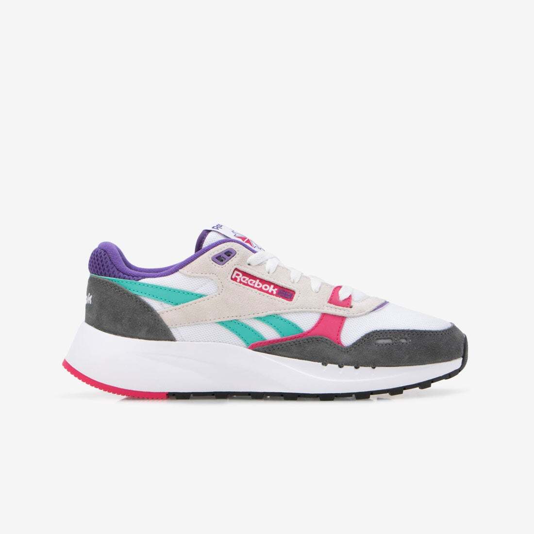 Reebok Classic Leather 2400 Chalk Grey 5 Bold Pink 100201036 Sneaker Men Us7.5