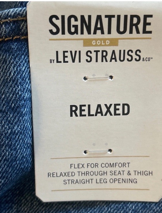 Signature by Levi Strauss Gold Relaxed Fit Men Straight Leg Jeans Blue 42×32 NEW