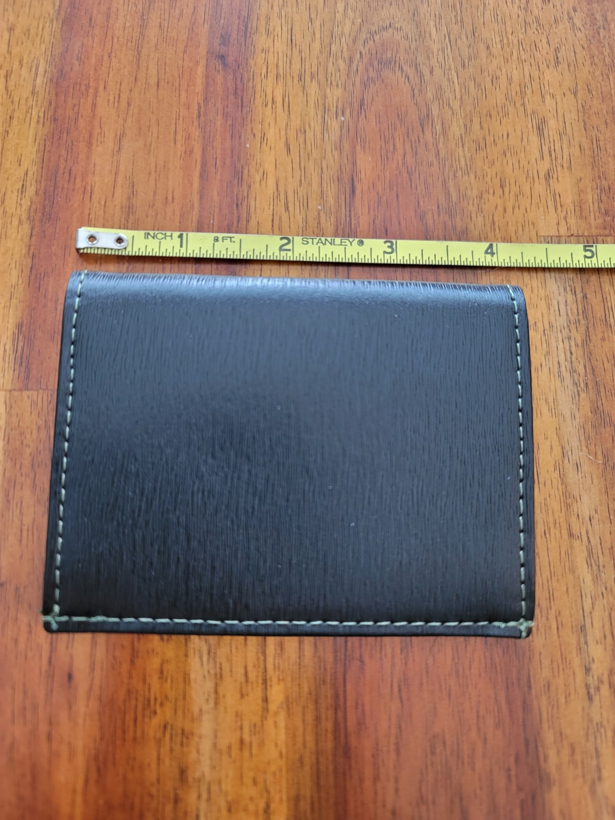 Murano Green/Black Slim, Bifold Leather Wallet for Men, ID Window, Card Slots