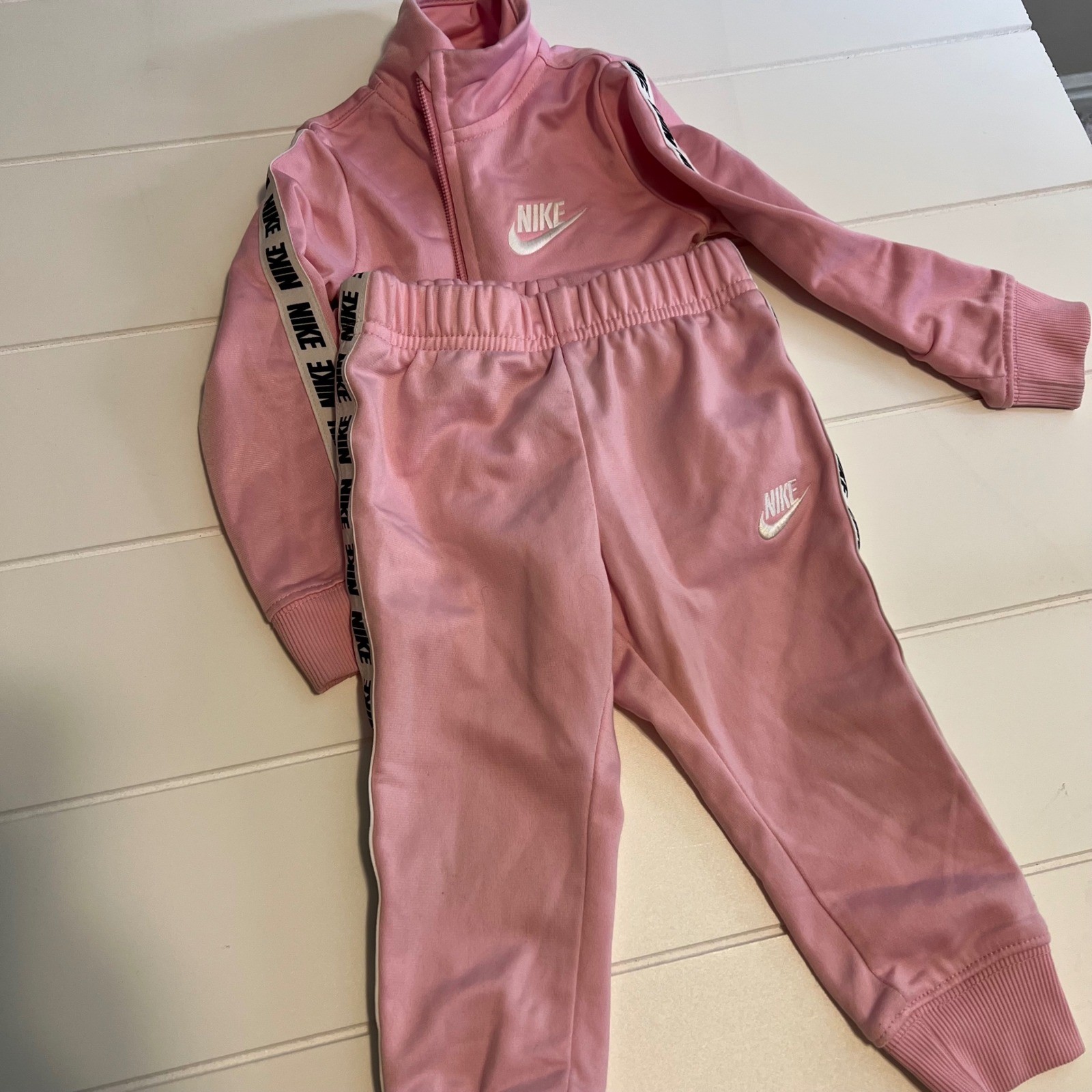 Nike Kids Pink Tricot Tracksuit Jacket and Pants Set 18M D692-A8F