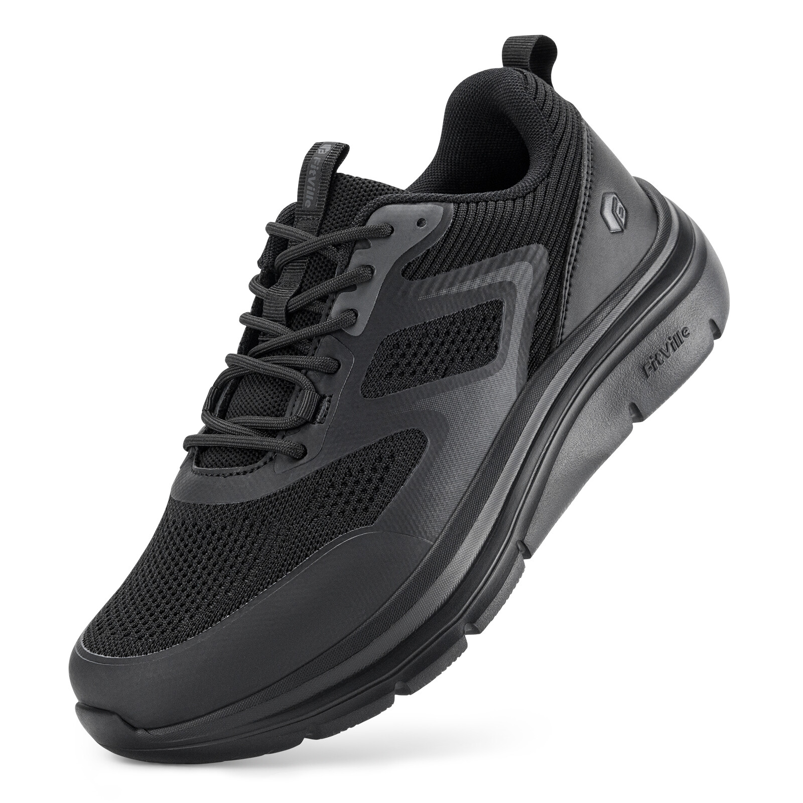 FitVille Mens Walking Shoes Lightweight Extra Wide Sneakers Cushioned Breathable