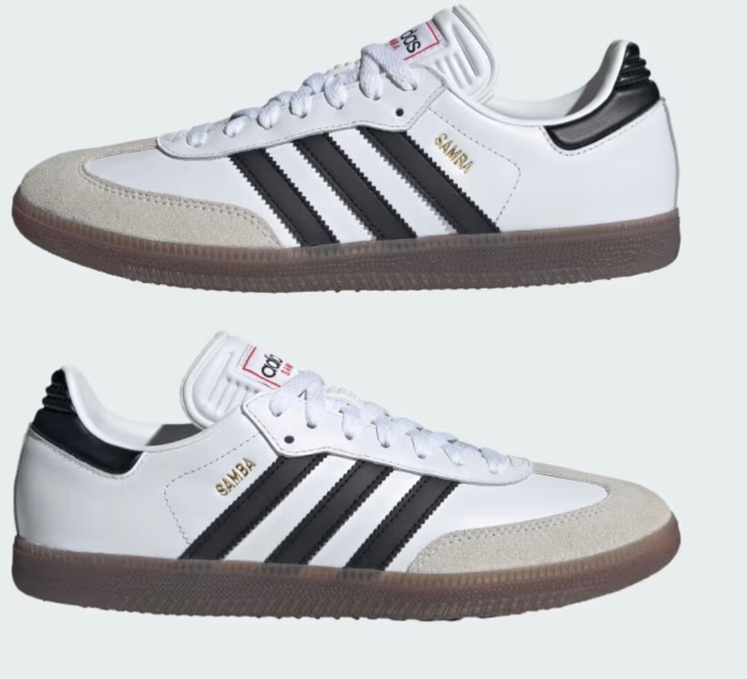 Women’s adidas Samba Indoor Soccer Shoes White Black Gum IH6001