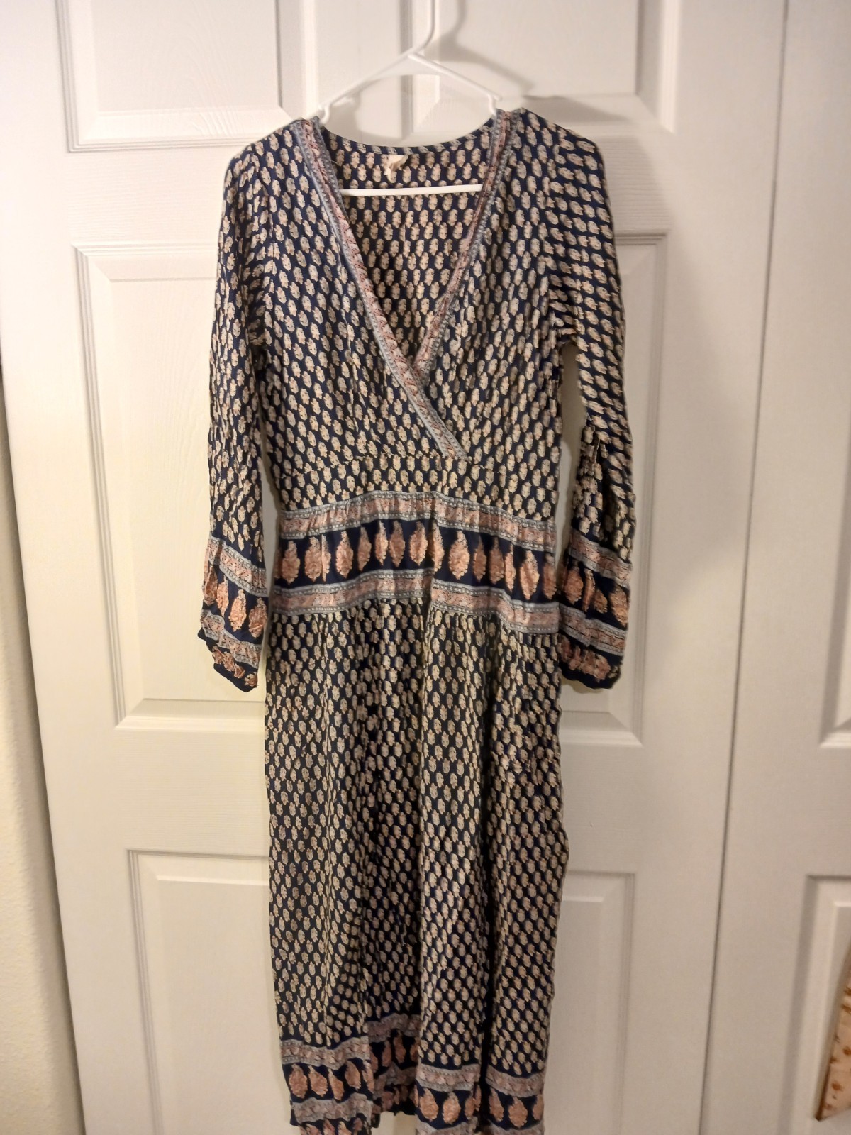 Raga dresses for women, navy floral print with blush pink and cream accents.