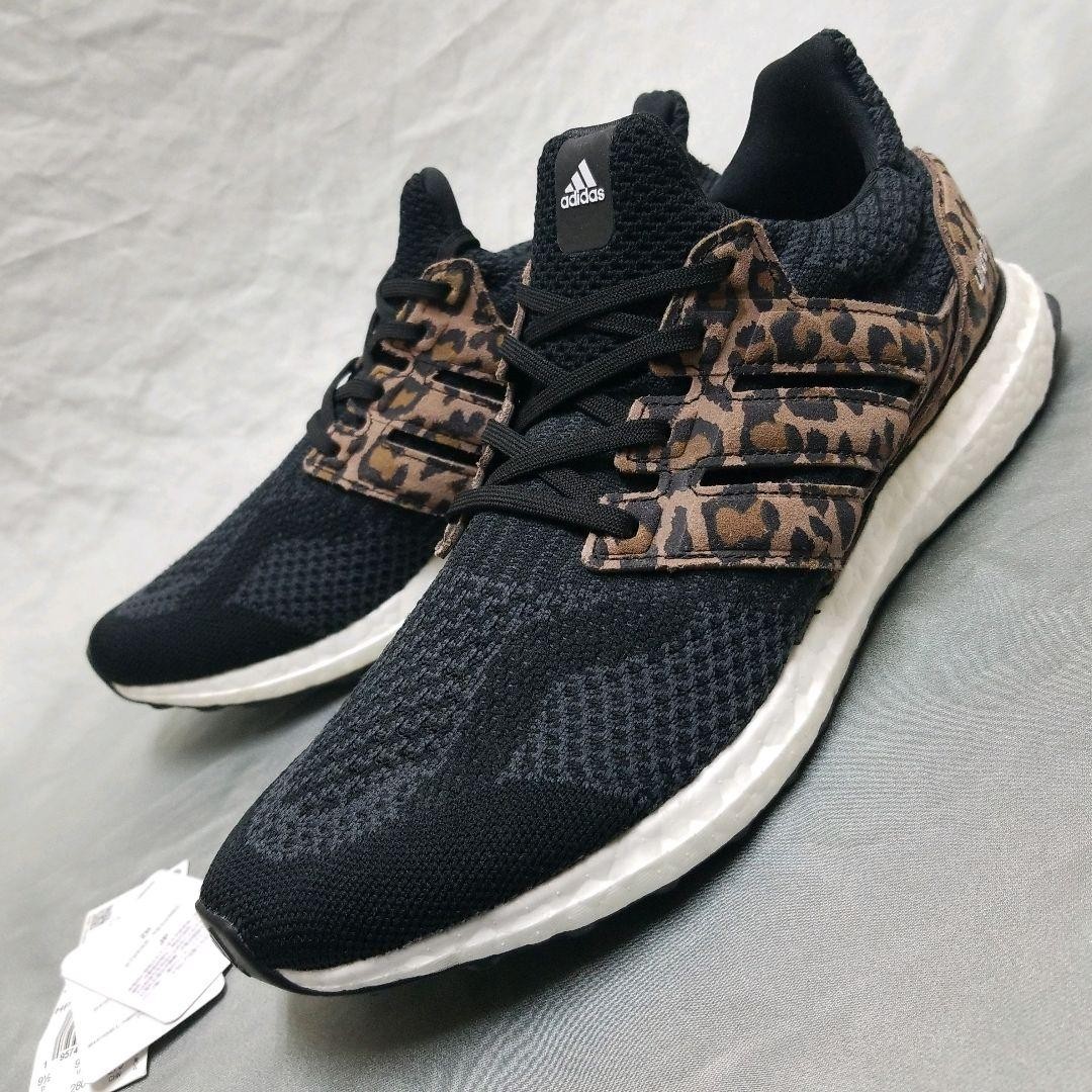 adidas Ultra Boost Leopard Running Shoes Black Brown Leopard