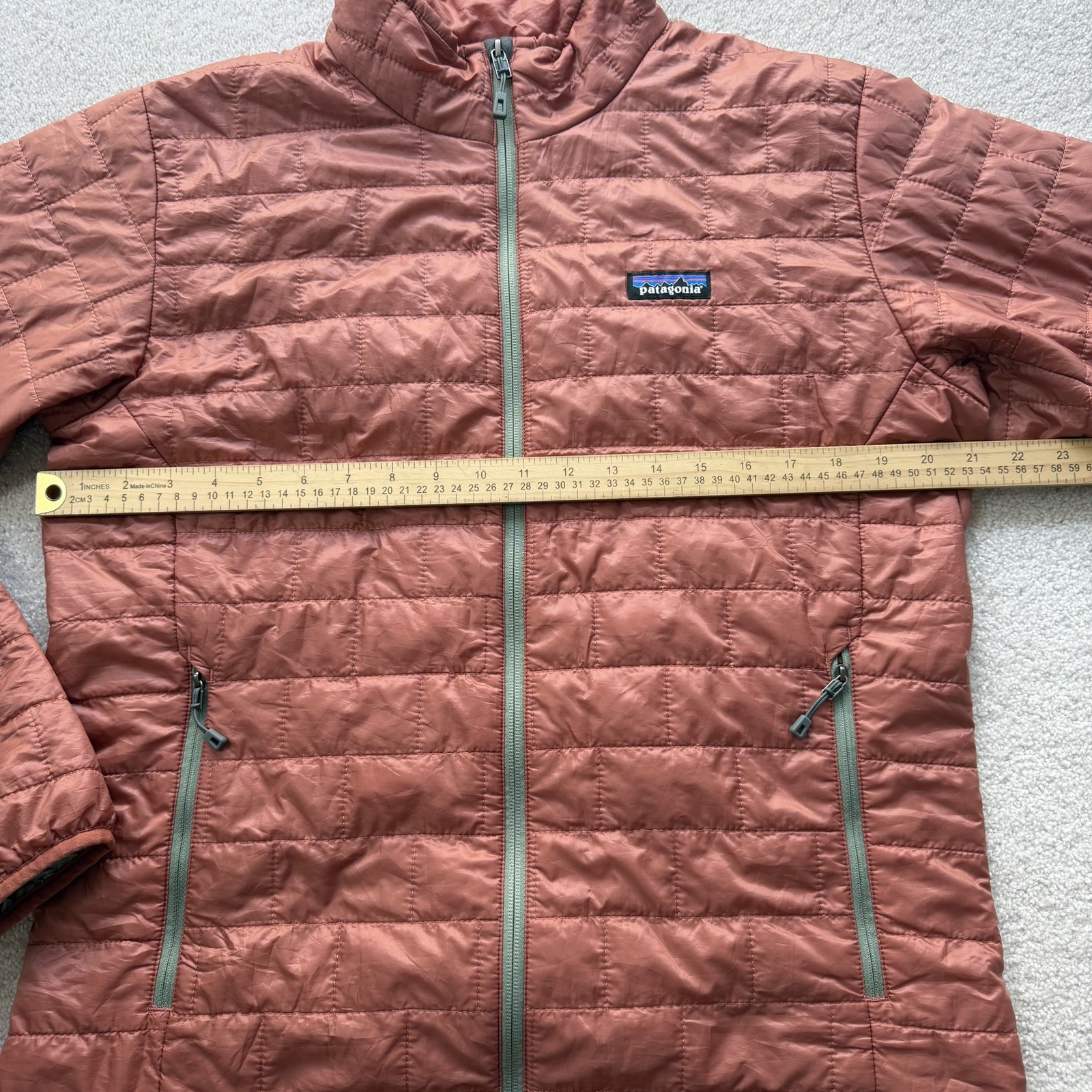 Patagonia Nano Puff Jacket Men’s Quilted Medium Burl Red Full Zip Outdoor 84212