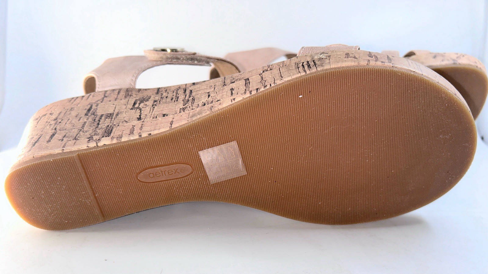 NEW Aetrex Livia Quarter Strap Wedge Orthopedic Sandal in Blush Size 10,5 11 Box