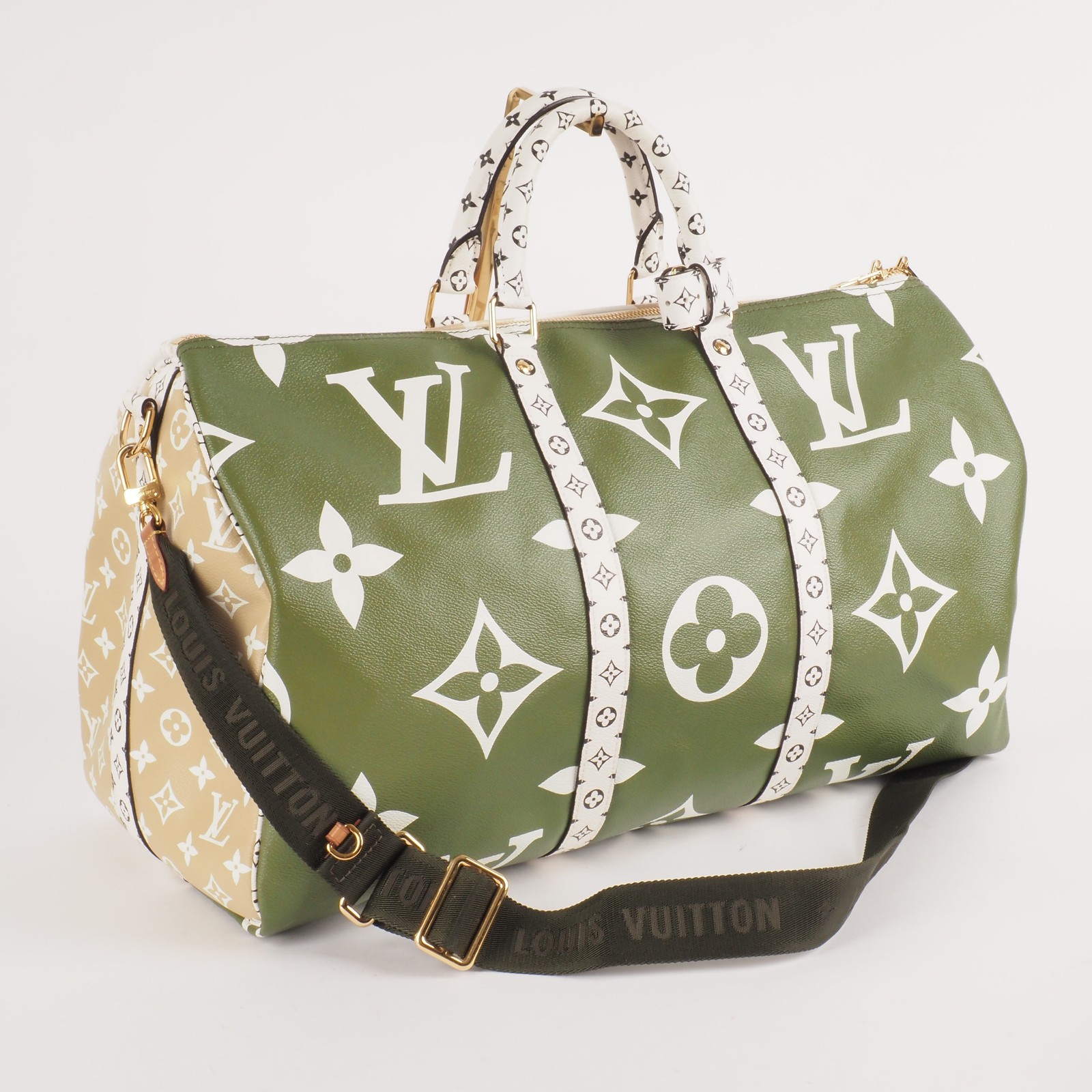 LOUIS VUITTON Keepall 50 Giant Mng Khaki/White M44590 Limited Bag OP: 3000€