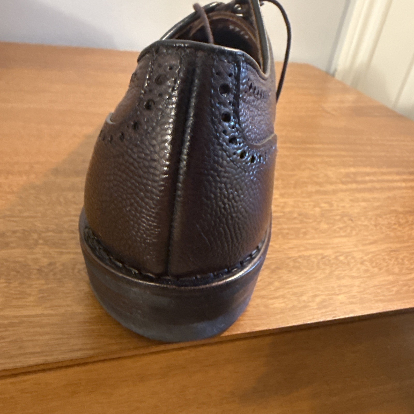 Allen Edmonds Player’s 2.0 Pebbled Brown Wingtip Dress Derby Men’s 12D Dainite