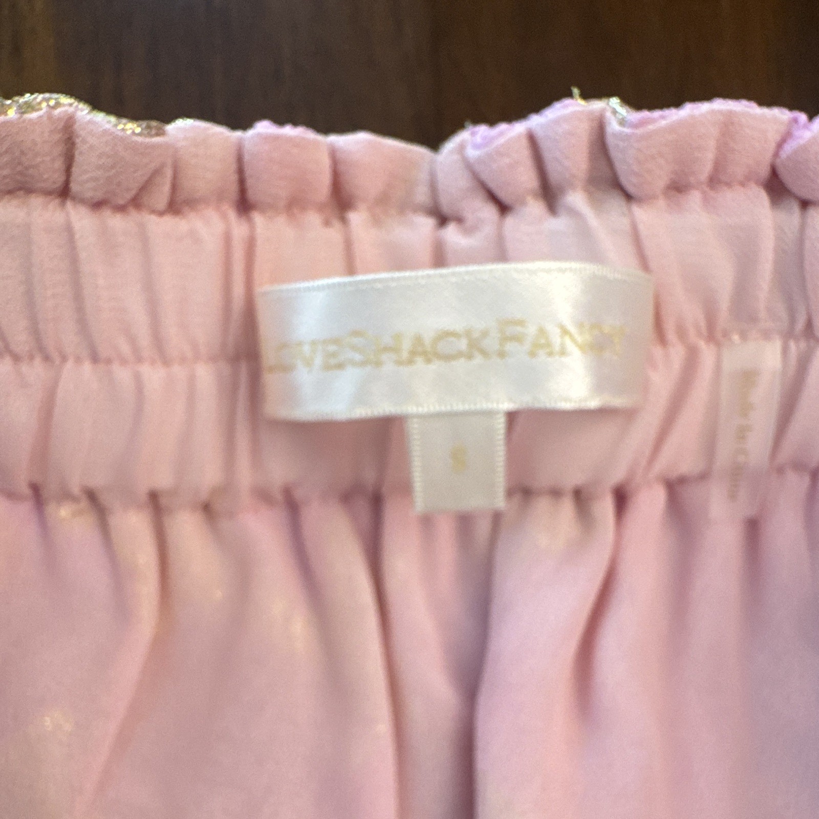 LoveShackFancy Size S Pink/Purple Ombré Gold Star & Heart Skirt