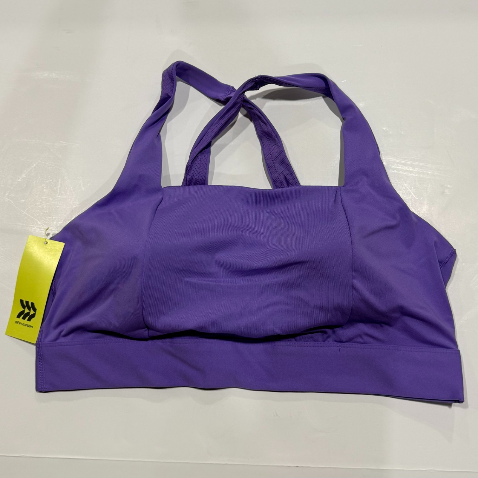Women’s Medium Support Square Neck Crossback Sports Bra, All in Motion Violet 3X