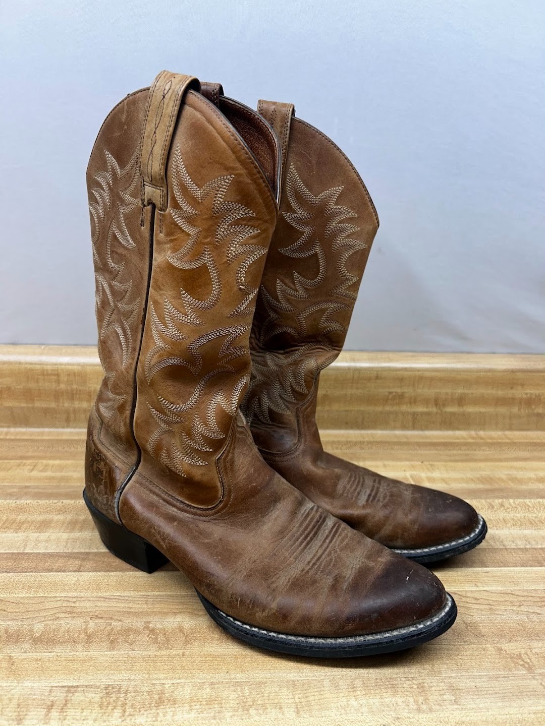 Ariat Heritage Style #34725 Brown Leather Western Cowboy Boots Mens Size 10D