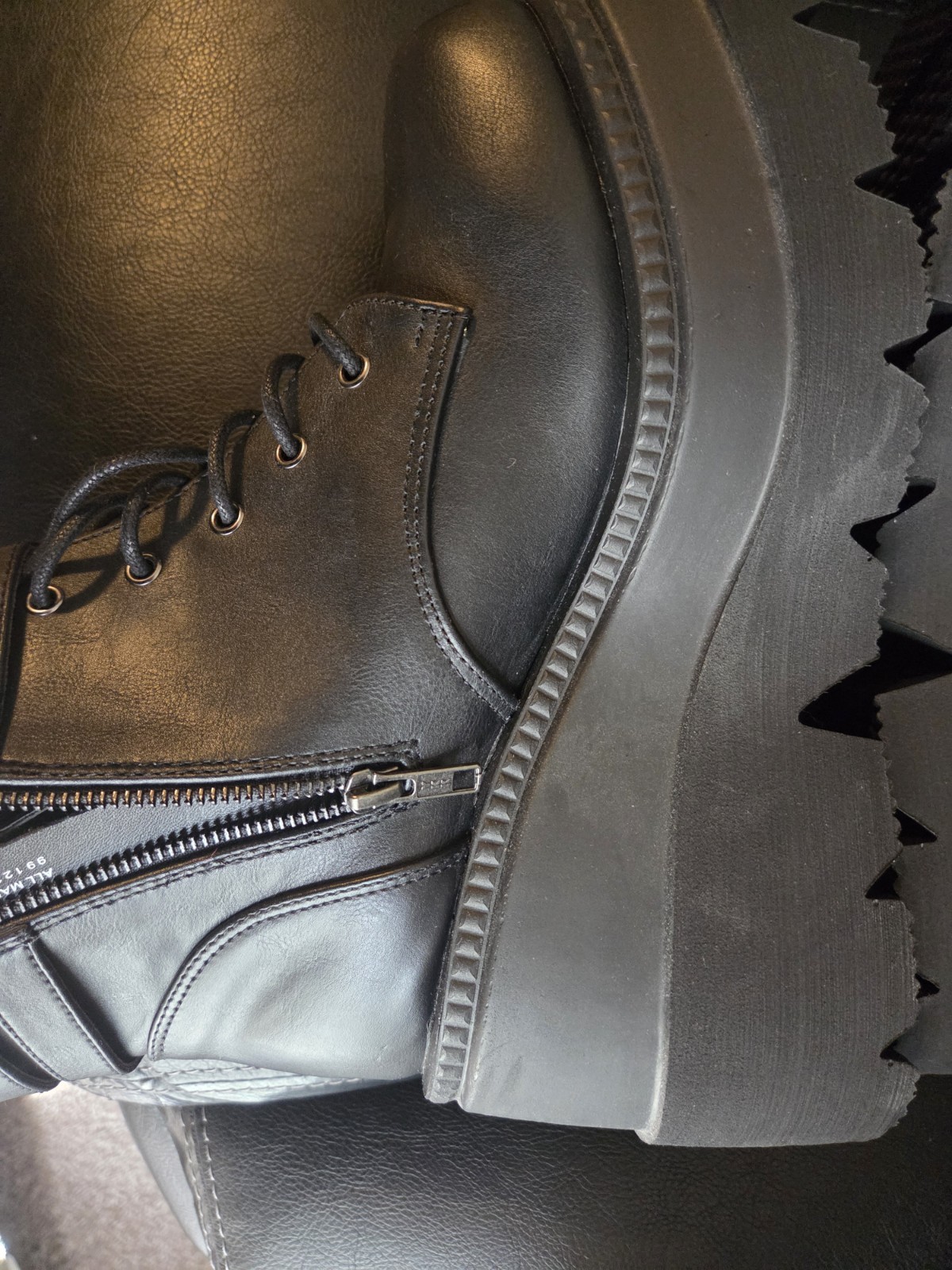 Demonia Shaker-52 Black Technopagan Platform Boots Size 10