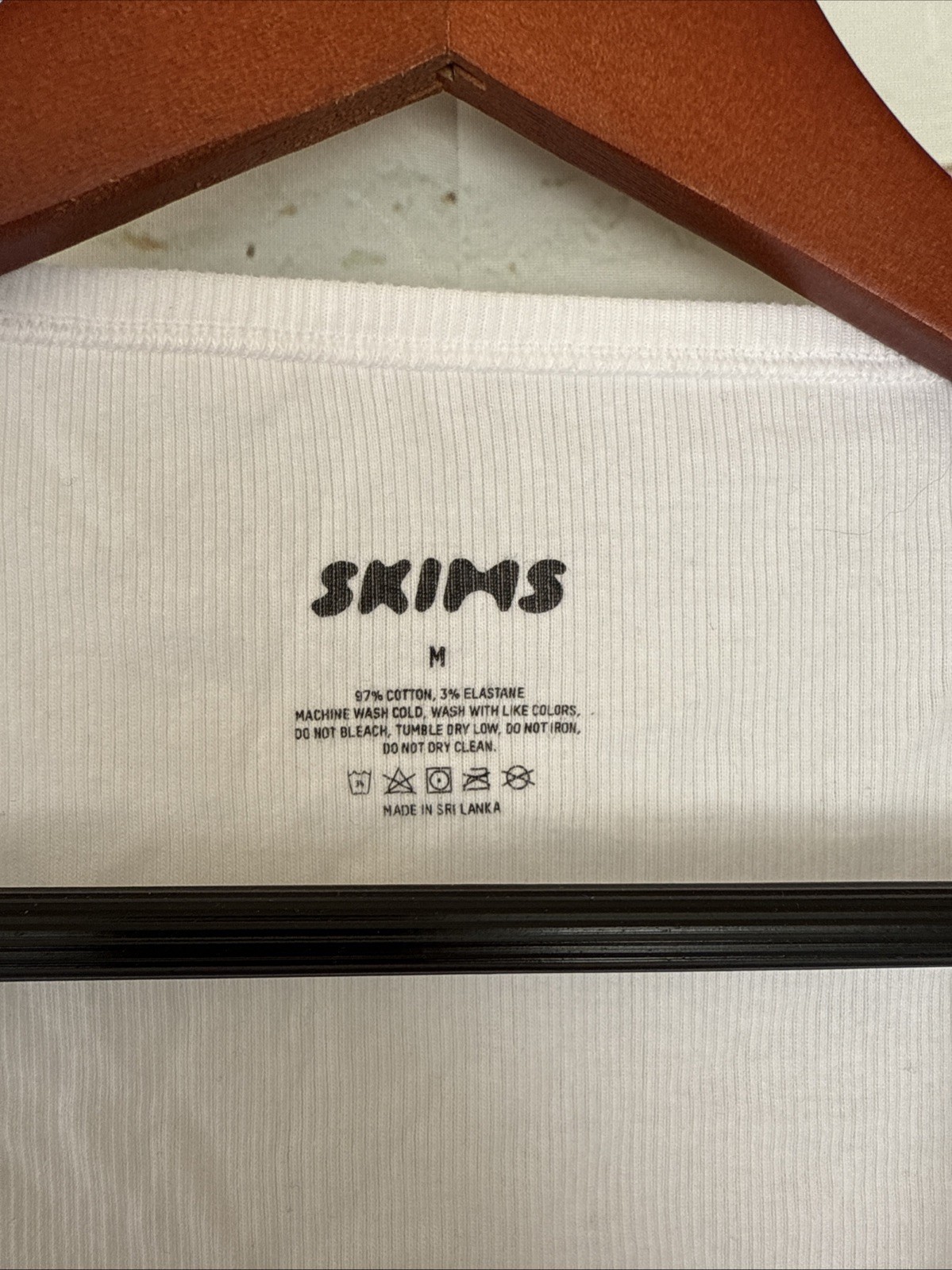 NEW Skims Men’s Cotton Blend Ribbed Tank Top – Single Pair – White – Medium