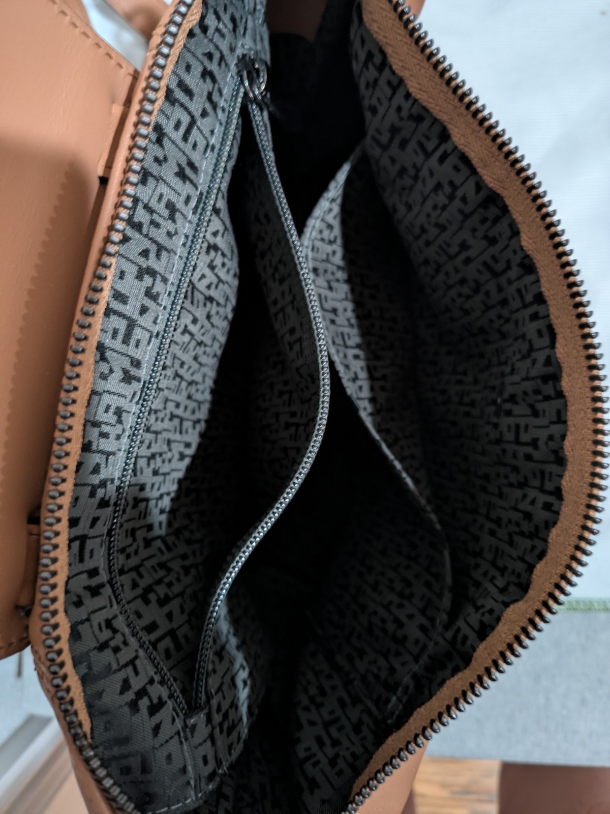 Longchamp Top Handle Backpack (tan leather)