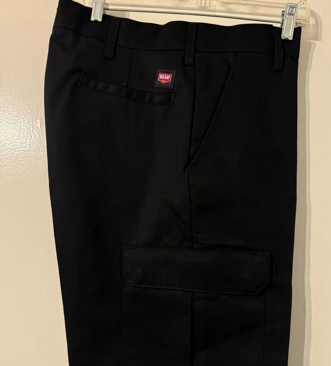 Red Kap PT88BKA Work Pants Black Size 34/30 65% Polyester 35% Cotton