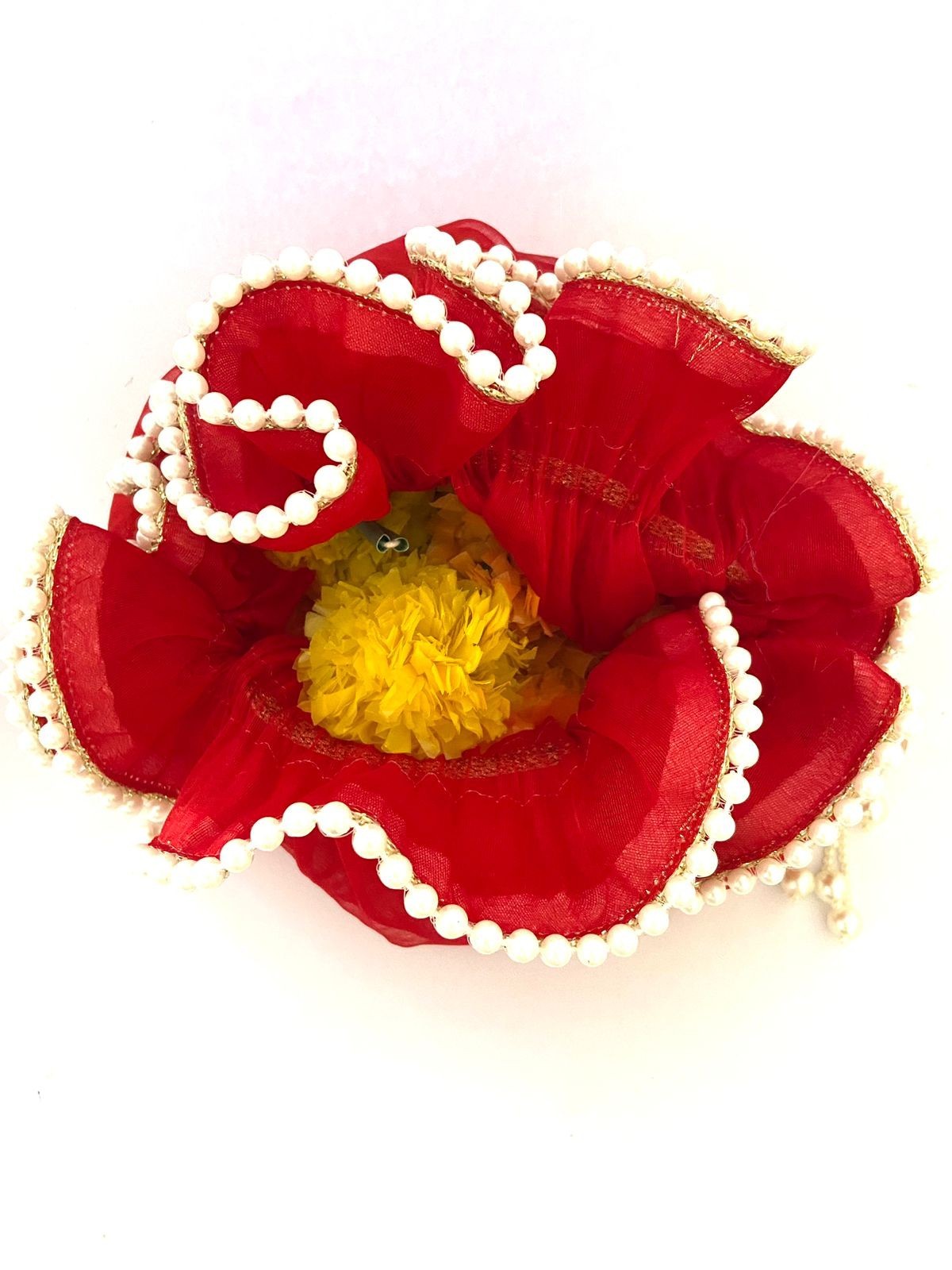 Indian Dry Fruit Gifting Organza Potli Bag for Women, Haldi Wedding Ceremony