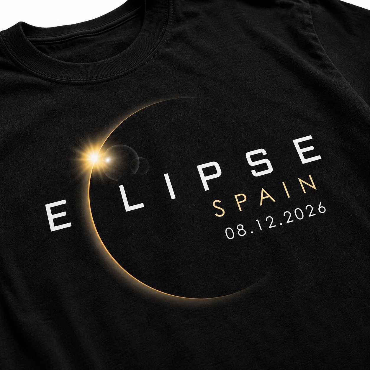 Spain Eclipse 2026 August 12 Total Solar Eclipse Souvenir Astronomy T-Shirt
