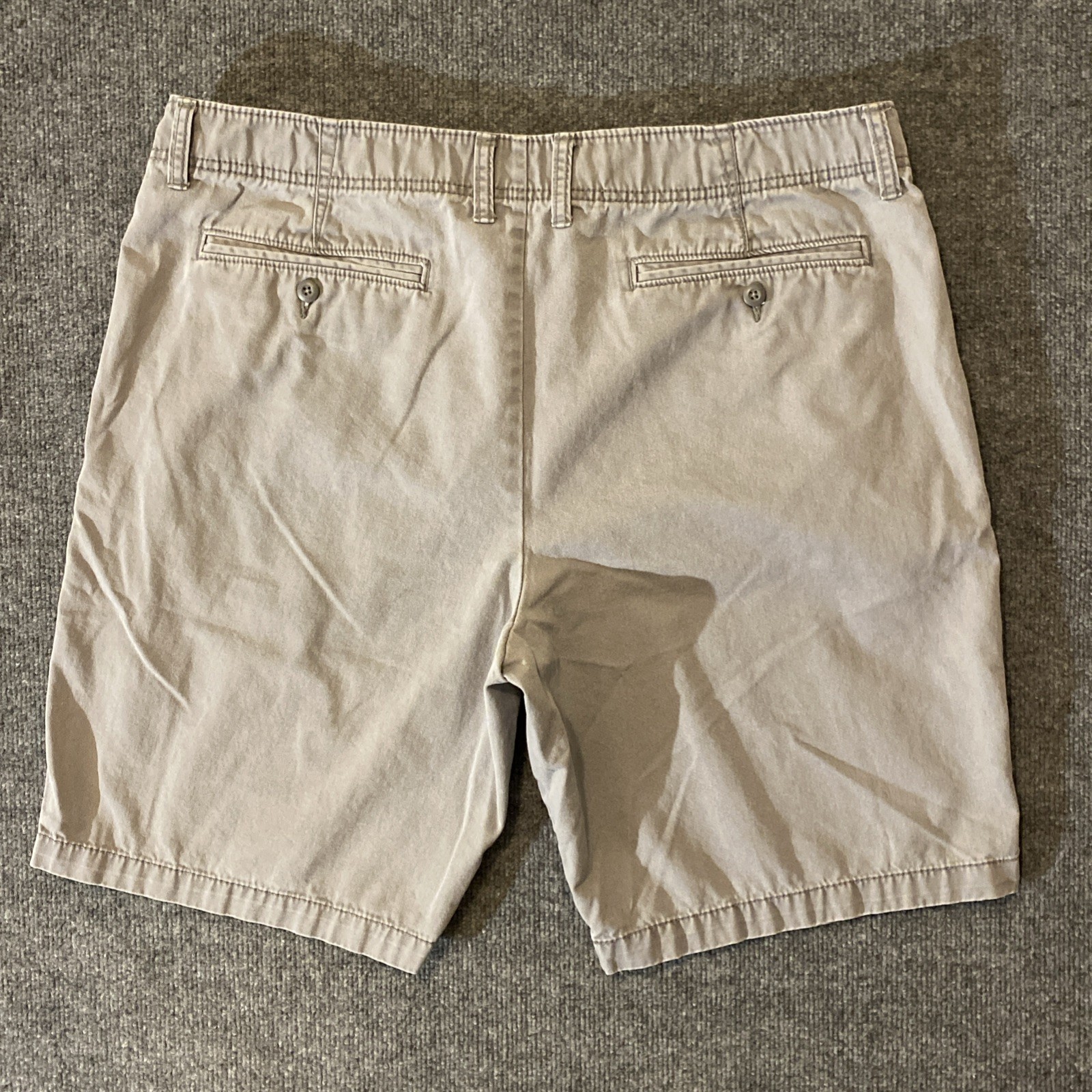 Old Navy Chino Shorts Mens 40 Grey Stone Khaki Preppy Boat Summer Cotton Pockets