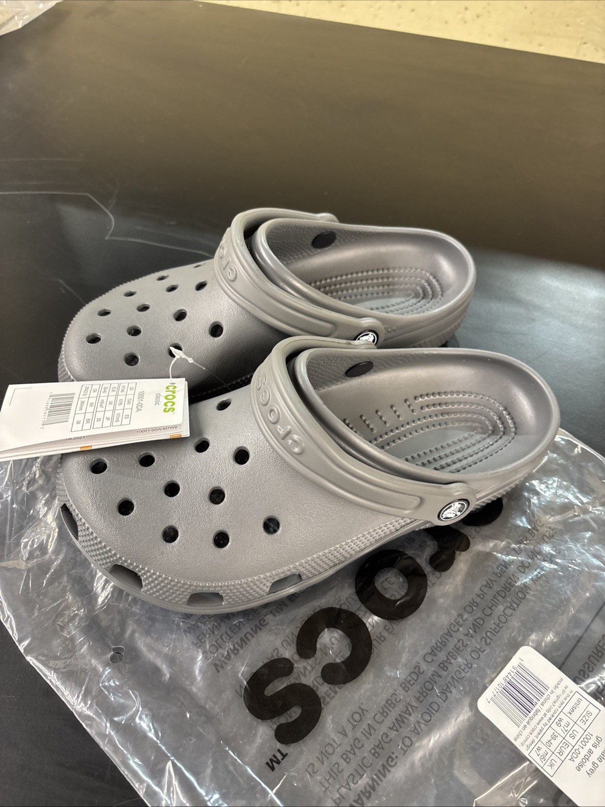 Crocs Unisex Classic Slate Grey Size M7 / W9 Brand New