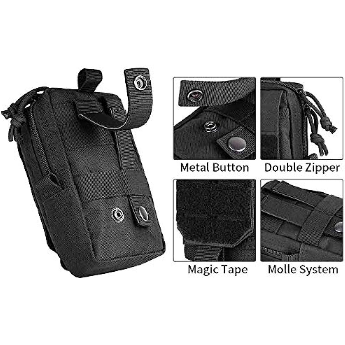 Tactical Molle Pouch Military Waist Bag Outdoor EDC Tool Bag Utility Vest Pack