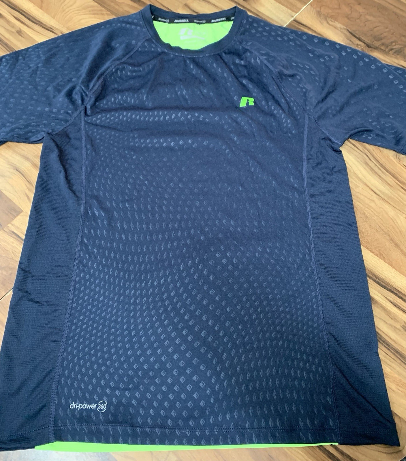 Russell Athletic Dri-Power 360 Mens Small Gray Moisture Wicking Training T-Shirt