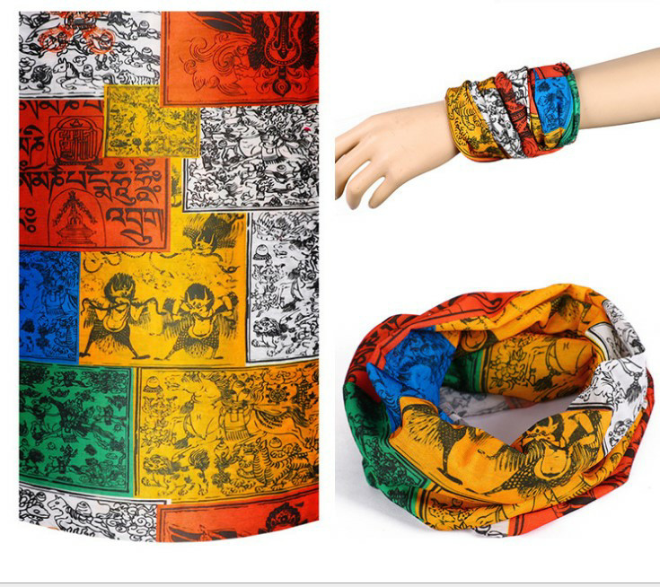 Buddhist Tibetan Prayer Flag Bandana Mask Neck Gaiter