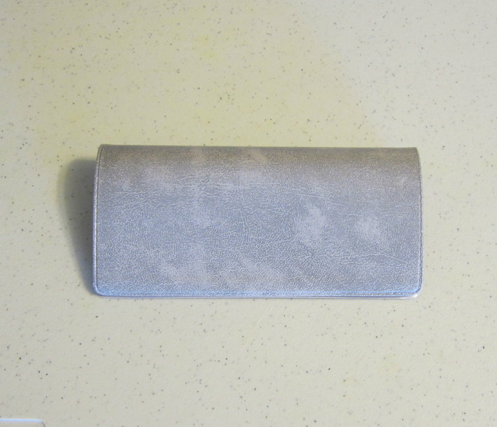 1 NEW GREY MARBLE VINYL CHECKBOOK COVER WITH DUPLICATE FLAP CHECK BOOK COVERS