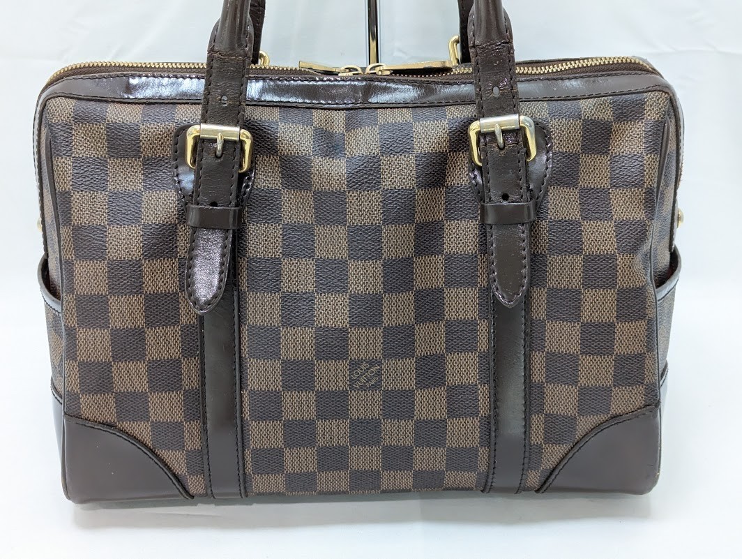 LOUIS VUITTON Damier Ebene Berkeley Hand Bag N52000 DU0093 Authentic LV