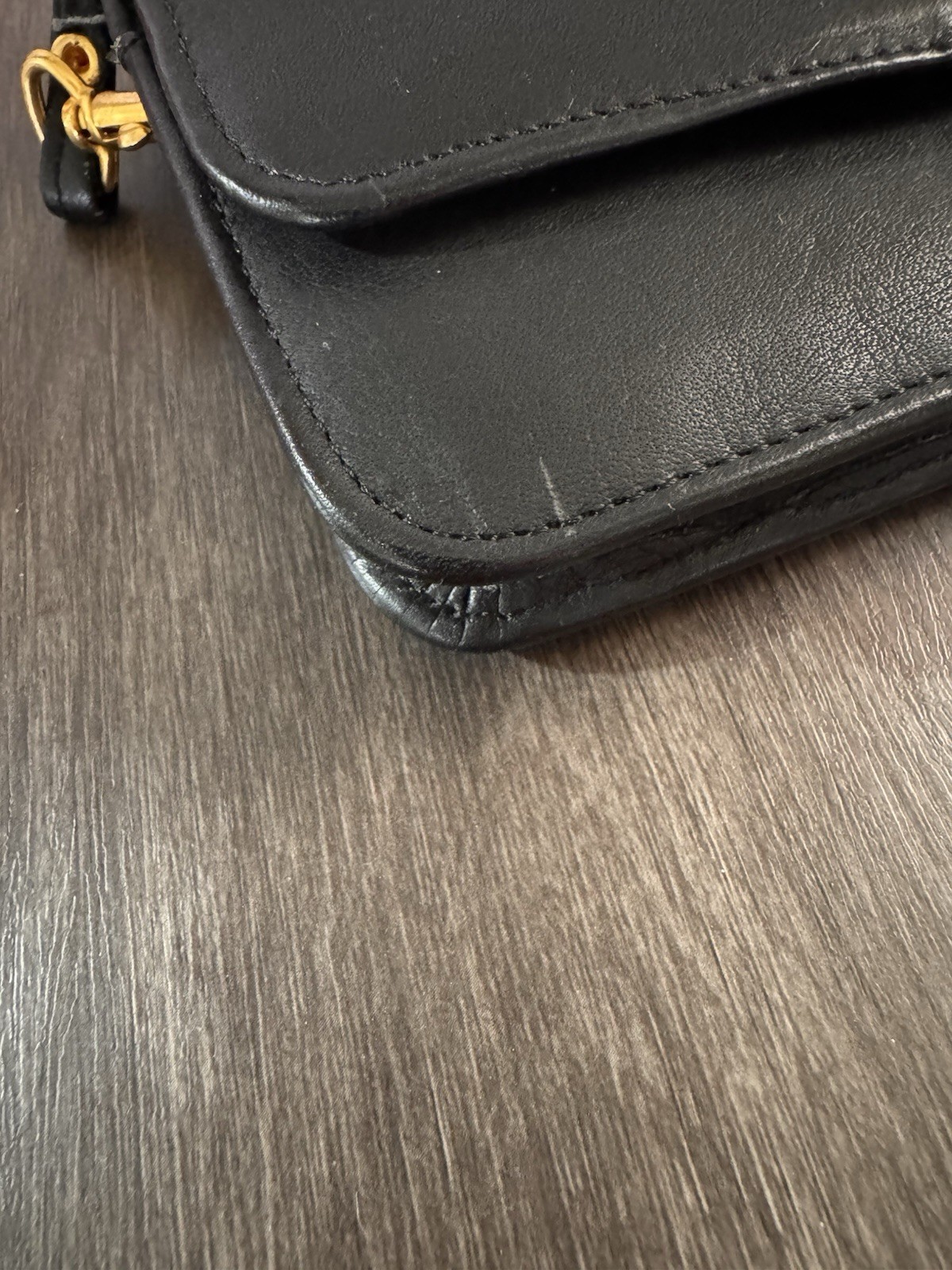 Vintage Genuine Leather Crossbody Organizer Wallet Belt Bag Kiss Lock Coin Purse