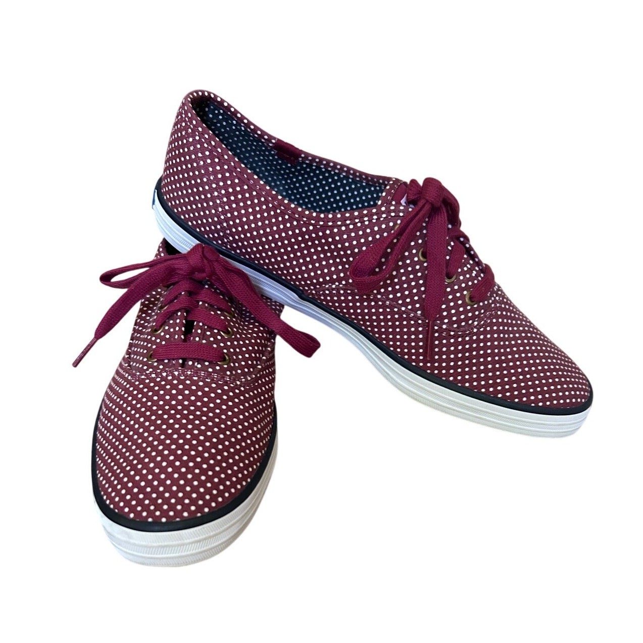 Keds Champion Red and White Polka Dot Design Shoe Size 9.5