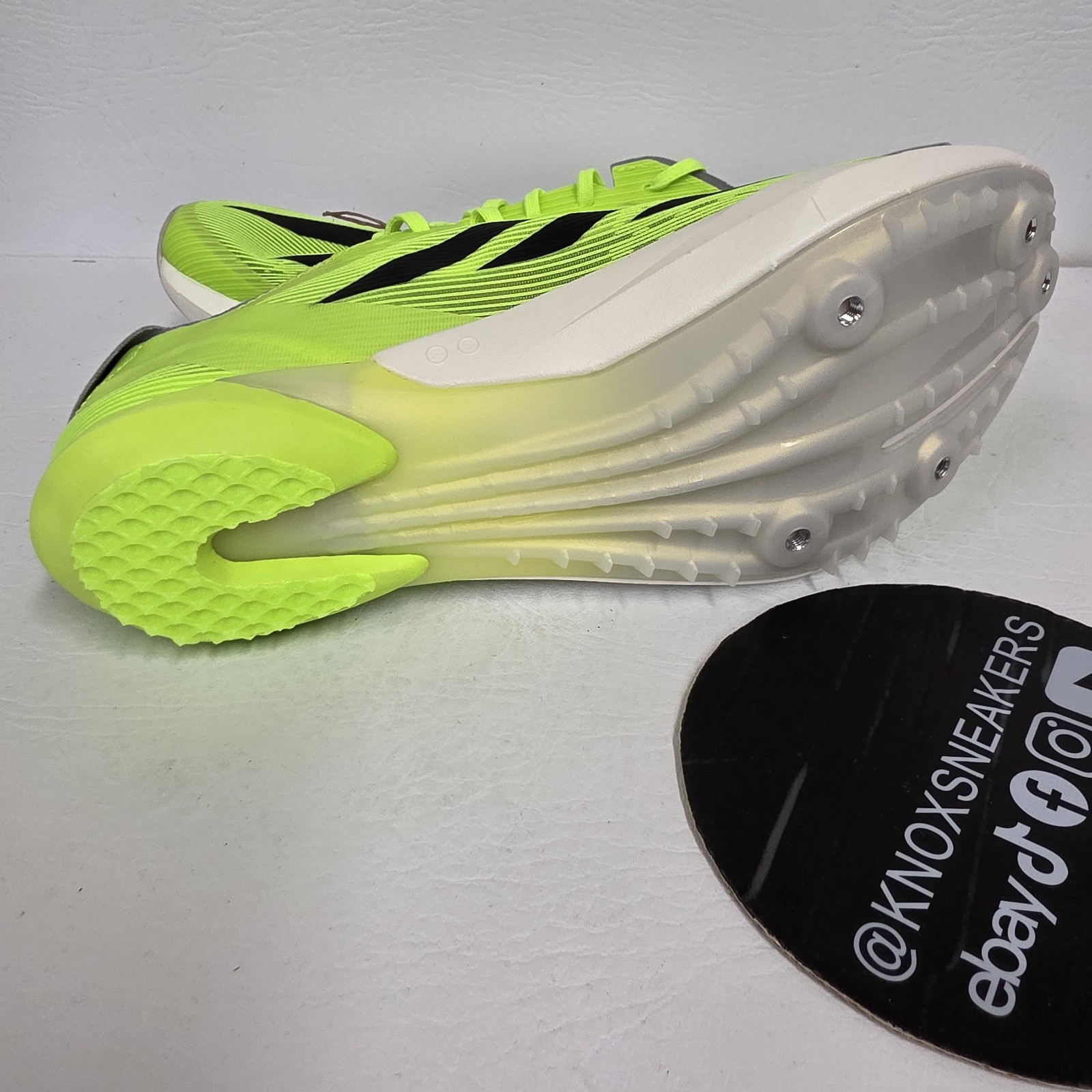 Adidas Adizero Ambition Track Spikes Lucid Lemon Black IH5798 Men’s Size 12.5
