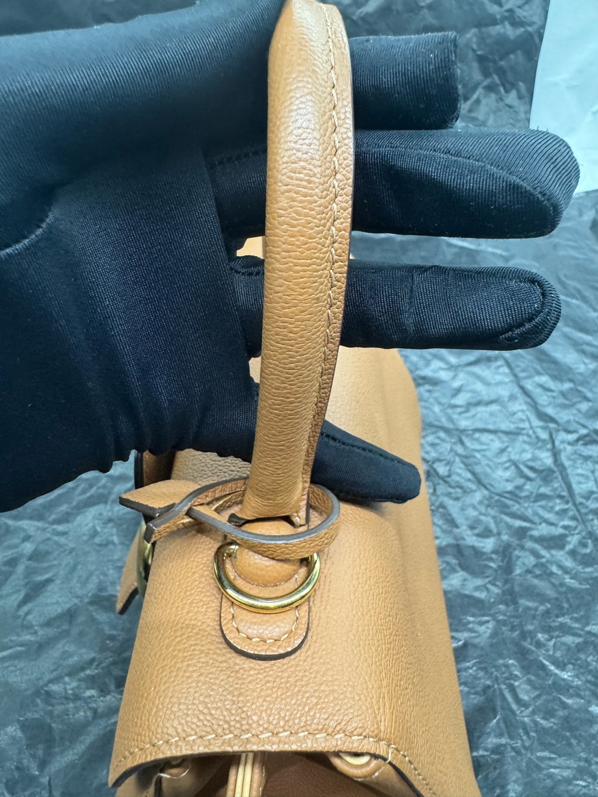 Authentic Delvaux Calfskin Top Handle Bag Golden Brown Gold-Tone eBay AG