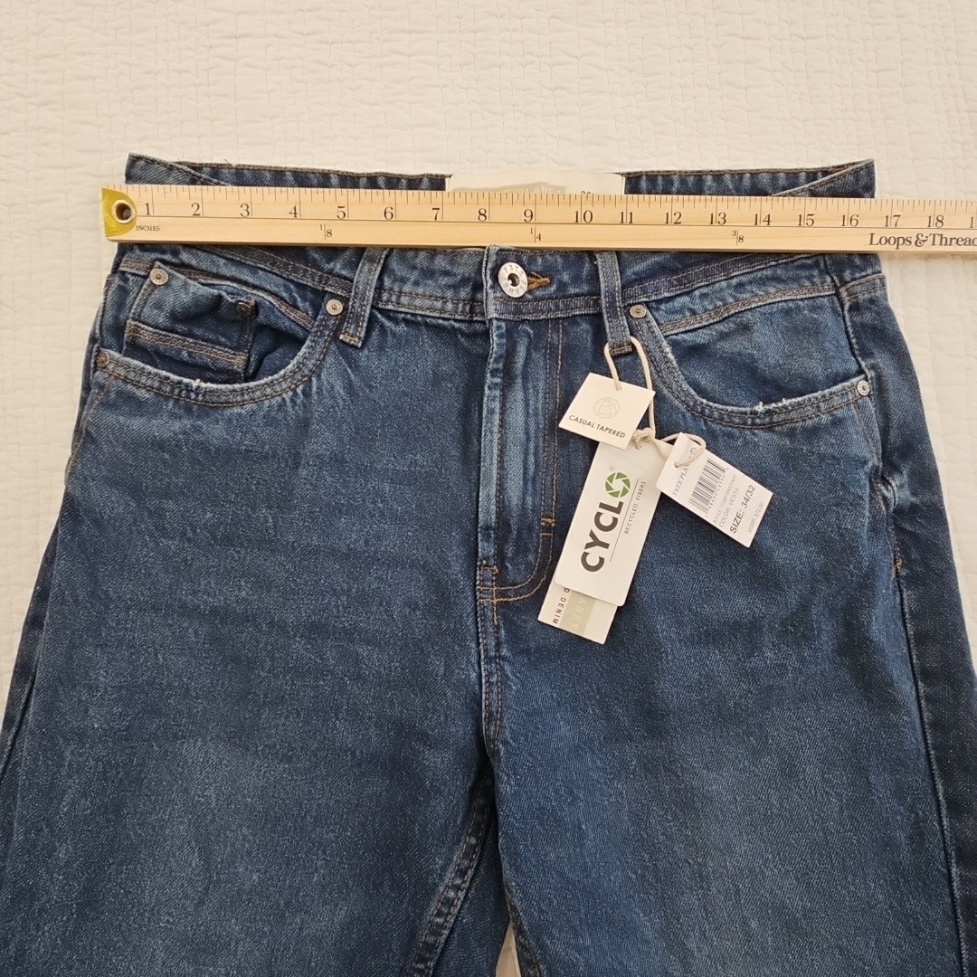 Free Planet Men’s Jeans 34×32 Casual Tapered Stretch Sustainable Denim Pants NWT