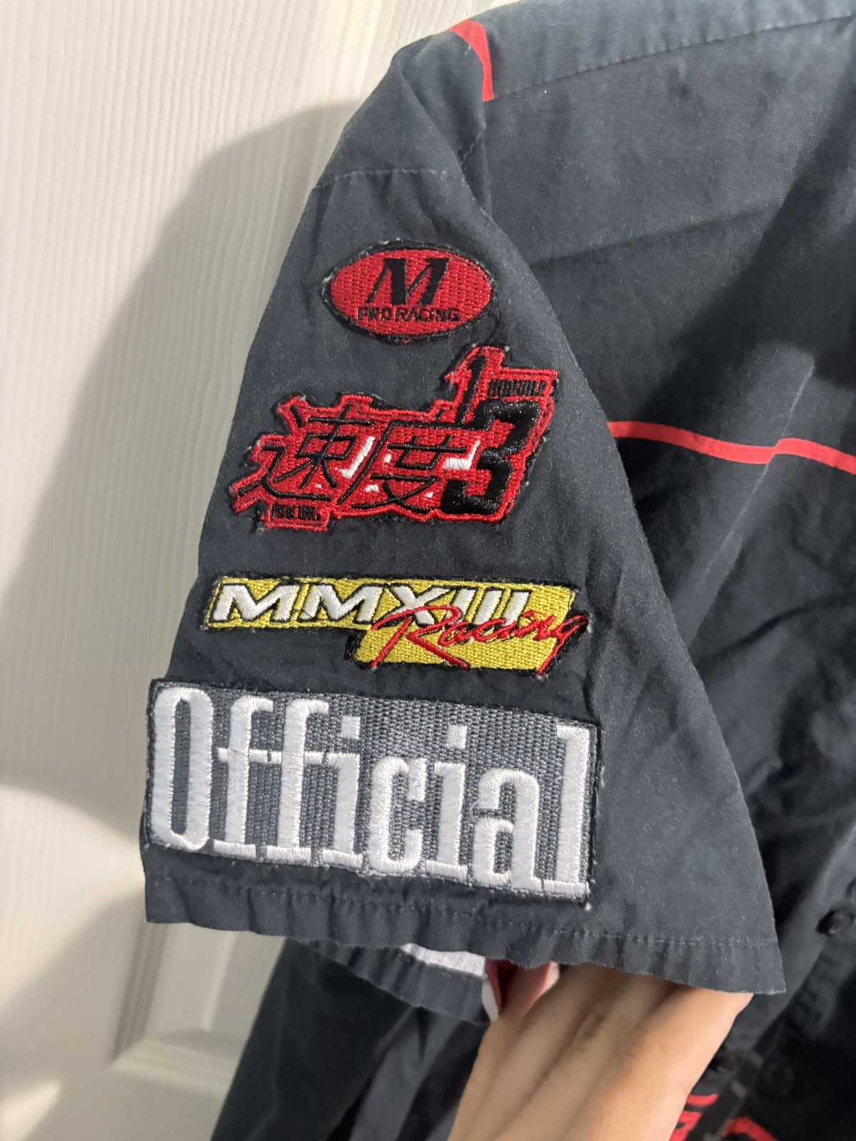 BoohooMAN Button Up OFCL Racing Graphics Pockets Unique Mens Size Small