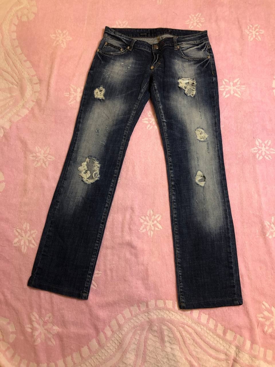 PHILIPP PLEIN INDIAN COWBOY Wash Denim BOOTCUT Jeans Size 29