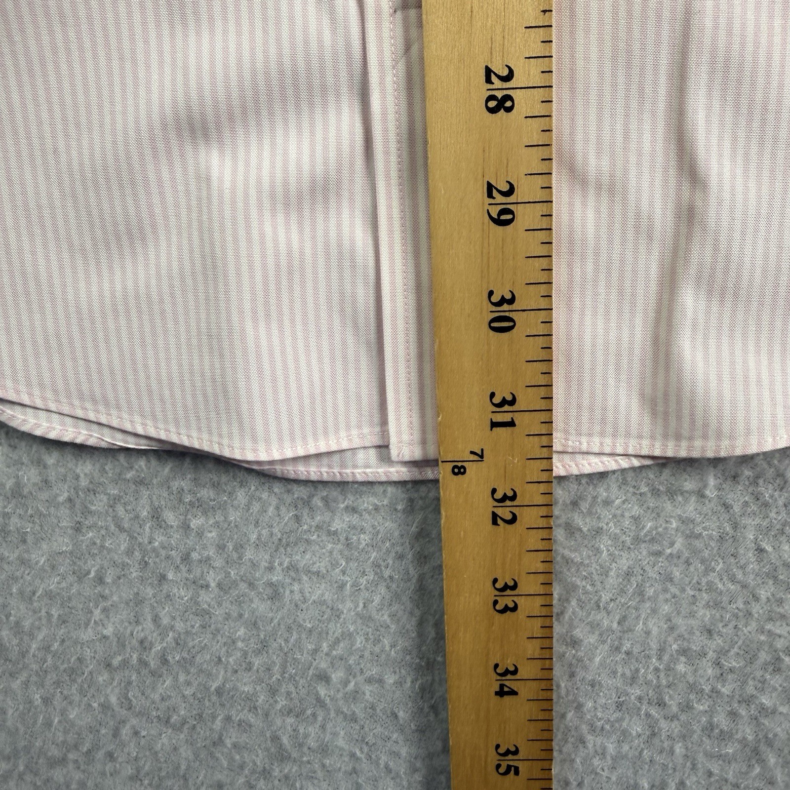 Brooks Brothers Madison Dress Shirt Men’s 15 1/2 x 35 Pink Stripe Spread Collar