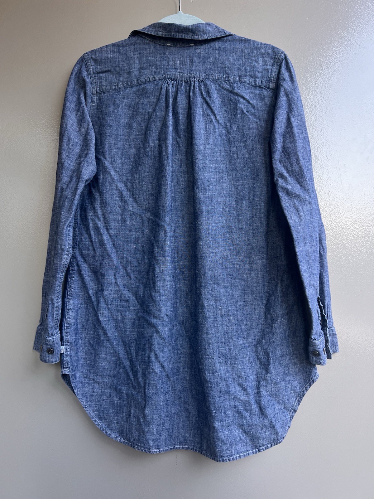 Royal Robbins Chambray Linen Blend Popover Gorpcore Shirt Blue M Travel Safari