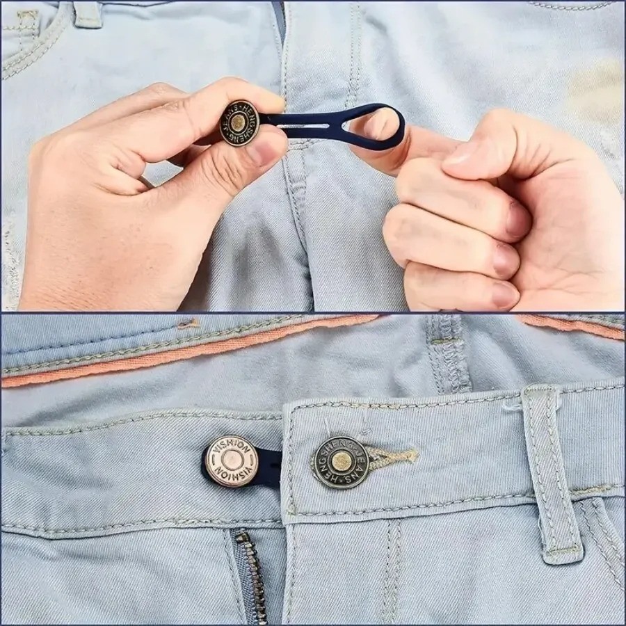 6PCS Jeans Button Extender Adjustable Waist Extender for Men Women Pants