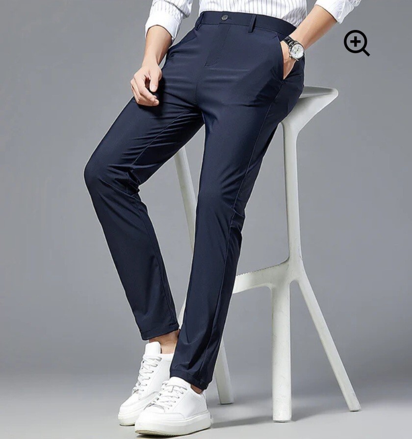 Tailored Blue 4Way Stretch Dress Pants Any Time Sizes 29,30,31,32,33,34,36,38,40