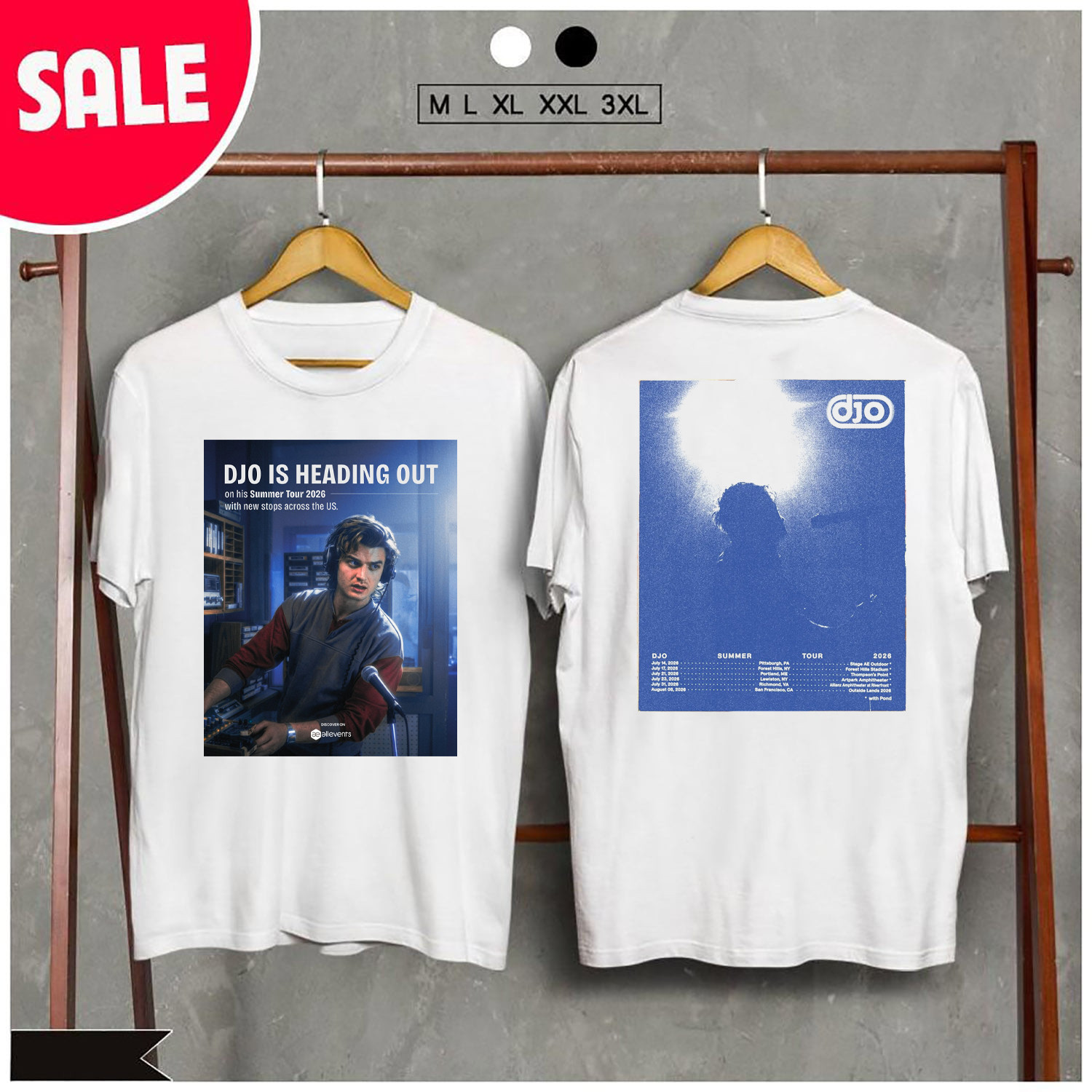 2 Sided Djo Summer Tour 2026 White Cotton Shirt S-5XL L488