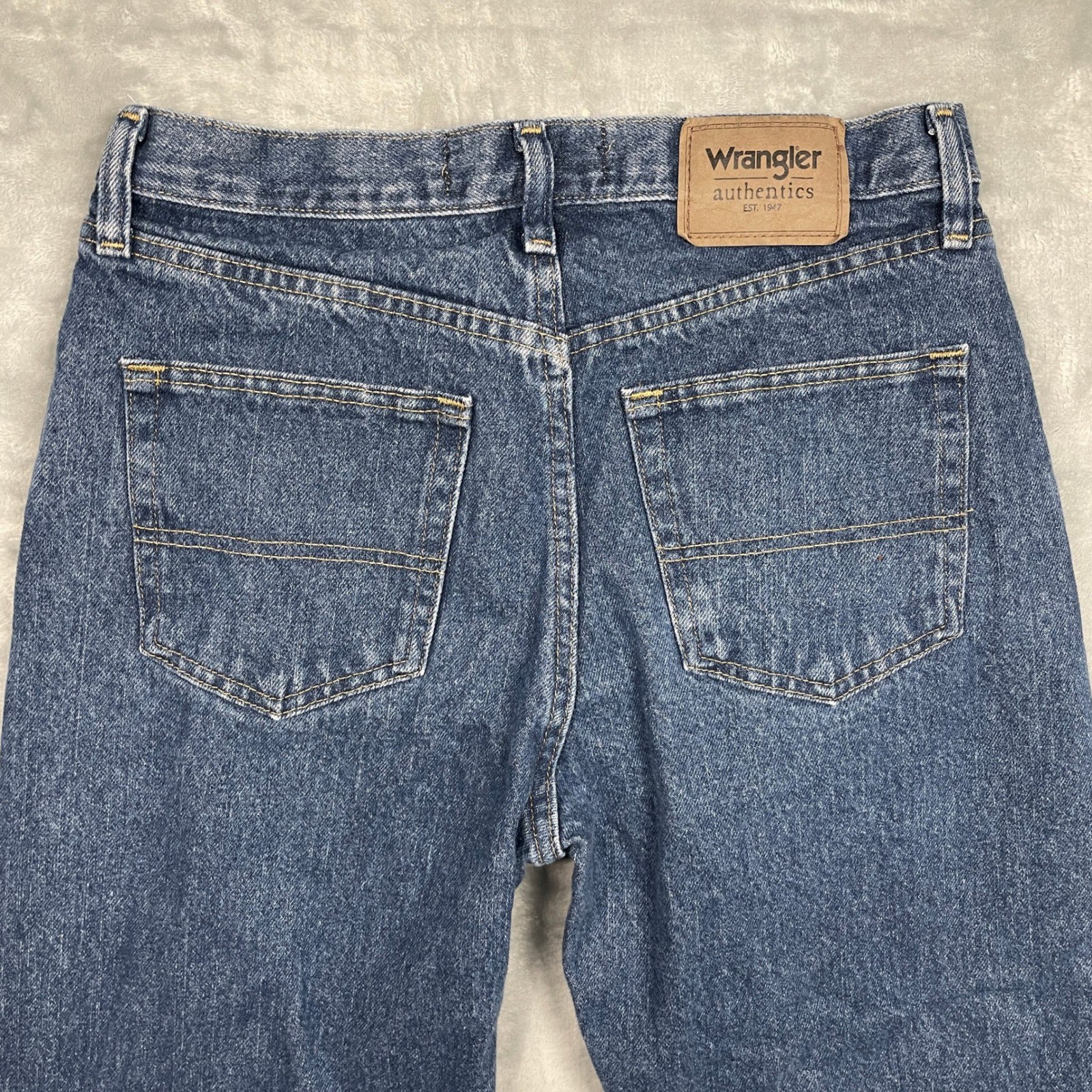 Wrangler Authentics Jeans Mens 31×30 Blue Relaxed Straight Leg Denim